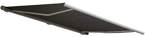 Mendler Elektrische Kassettenmarkise T122, Markise Vollkassette 4x3m - Polyester Anthrazit