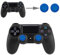 Cabezales para mandos de humbsticks analógicos, tapas protectoras de silicona para DualShock Gamepad Sony Playstation PS4 Pro, PS4, PS3, PS2, Xbox One X, Xbox 360, Nintendo Switch en azul