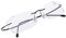 Kalttoy Ultraleichtes Titan randlose rechteckige Brille Brille Brillengestell Brillen (Schwarz, 2.5)