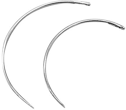 SUPVOX Agujas Curvas C Tipo para Coser a Mano, 50 Piezas (2.0” + 2.5”), Perfectas para Proyectos de Costura