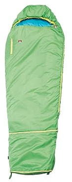 Grüezi bag Kids Grow Colorful Gecko Green mitwachsender Kinderschlafsack, Körpergröße 100-150 cm, Mumienschlafsack, 1000g, Ø21 x 15 cm, raschelfrei