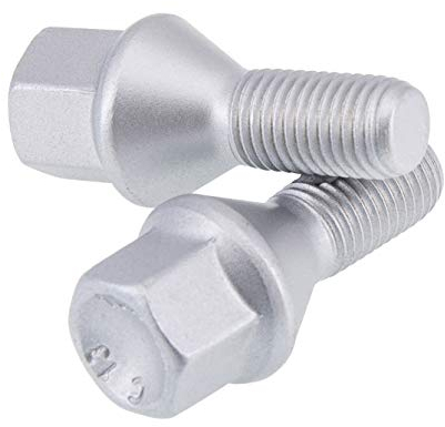 20 Radschrauben M12x1,5 26mm Alufelgen Radbolzen Kegelbund 60° silber