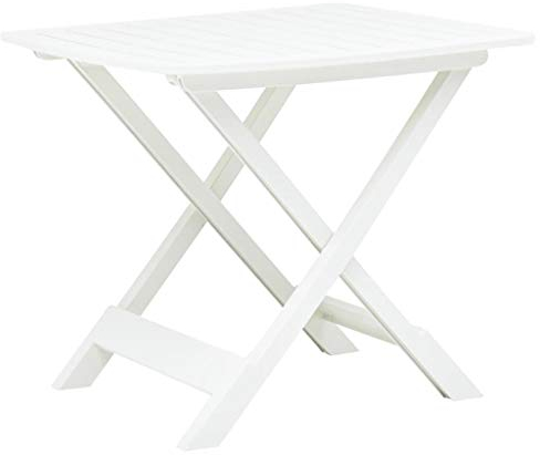 Tidyard Klapptisch Gartentisch Klappbar Weiß Campingtisch Beistelltisch Balkontisch Terassentisch Garten Esstisch Bistrotisch, 79x72x70 cm Kunststoff