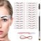 TEUVO Augenbrauen Schablone Set für Anfänger 3 Protokoll Make-up, 24 Stile von Schablonen, 1 Augenbrauen Bürste und 1 Rasierer Augenbrauen, DIY Augenbraue Schablone Set für Frauen