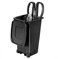 TOSSPER 1pc Office Trash Can, Desktop Mini Trash Bin, Garbage Bin Pencil Cup Holder with Lids Wheels (black)
