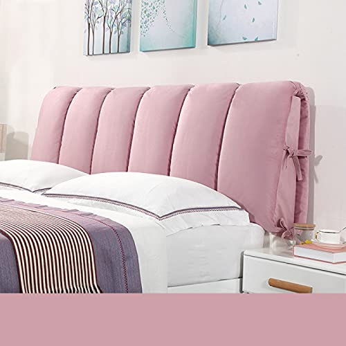 Testiera Letto Matrimoniale with Lavabile Copri Testiera, Addensato Cuscini Grandi per Testata Letto Anti-collisione,Pink-180 * 50cm