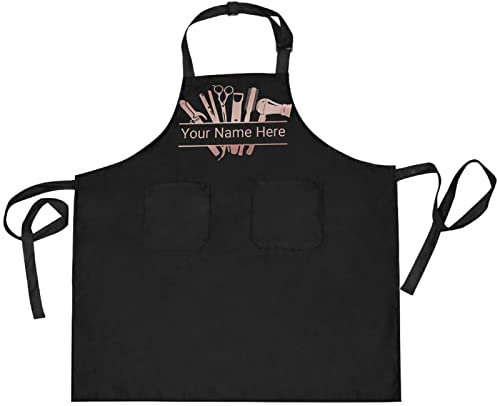 CHIFIGNO Individuelle Haarstylistenschürze, Unisex, verstellbare Friseurschürze, personalisiertes Geschenk für Friseure, Custom 9, Einheitsgröße