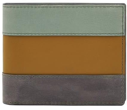Fossil Portemonnaie für Herren Everett, Leder Bifold Salbei L 11,4 cm, B 2,5 cm, H 8,9 cm ML4496343