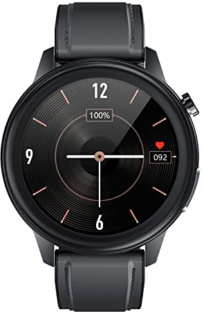 Aiwa SW-500 Smartwatch für Herren und Damen, mit Oximeter (SpO2), 3,6 cm (1,4 Zoll), Display mit Temperaturkontrolle, Pulsmesser, Schrittzähler, wasserdicht, IP68 für Android iOS