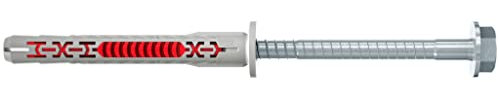 Fischer Tasselli Prolungati DuoXpand FUS 10x80 con Vite a Testa Esagonale Flangiata in Acciaio Zincato, 50 Pz, 562167