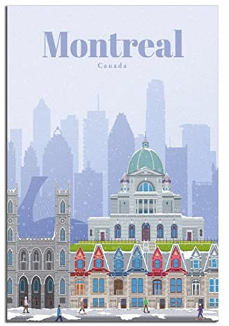 Canada Montreal Vintage-Reise-Poster, Poster, modernes Geschenk, Schlafzimmer dekorativ