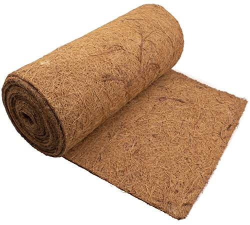 Fengaim 3m*0.3m/120 x 12 Coco Hanging Basket Liner Coconut Growing Mat Garden Plant Flowerpot Coconut Fibre Matting Liner Roll for Patio Containers Wall Troughs Reptile Carpet Lizard Cage Mat