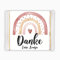 Schokoladen-Banderole mit Name für die Taufe, Kindergeburtstag, Hochzeit, Deko, Gast-Geschenk, mit Regenbogen, Tischkarte, personalisiert