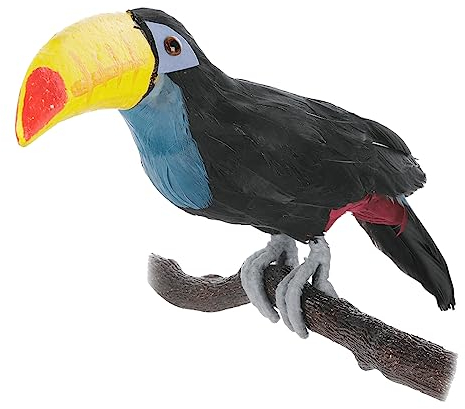 Deco Woerner Tukan Vogel Schwarz Kunstlicher Vogel Deko Figur Naturgetreue Federn