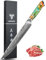 SANMUZUO Damaststahl Tranchiermesser 23 cm Fleischmesser - Xuan Serie - VG10 Damaskus Stahl Kochmesser Schinkenmesser mit Harz Griff (Dream Orange)