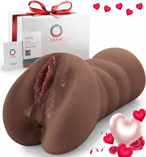 13AM Realistische Masturbator [Dark] - Sex Spielzeug für die Männer - Taschenmuschi Realistisch Groß mit 3D Vagina Klitoris Anal - 584G - Masturbieren für Männer - Pocket Pussy Sex Spielzeug für Paare