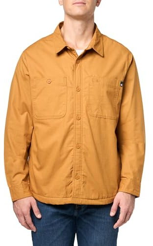 Timberland Printed Fleece Lined Overshirt, Stivali di Grano, L Uomo