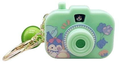 Porte-clés de caméra de projection, pendentif sac d'école de fille, porte-clés de dessin animé (Kuromi)