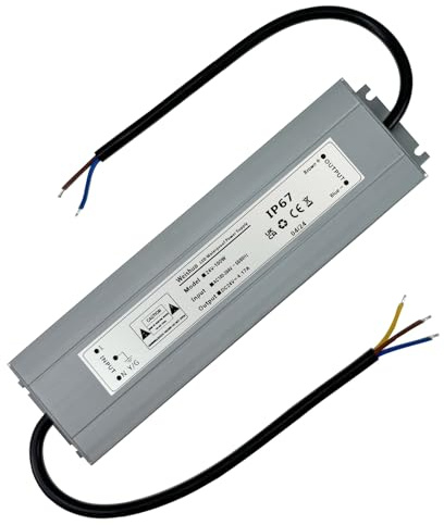 Transformador 220V a 24V 100W 4.16A Fuente Alimentacion LED IP67 Impermeable Ultrafino Transformadores Voltaje Constante Iluminación Exterior e Interior para Tira LED Luces LED