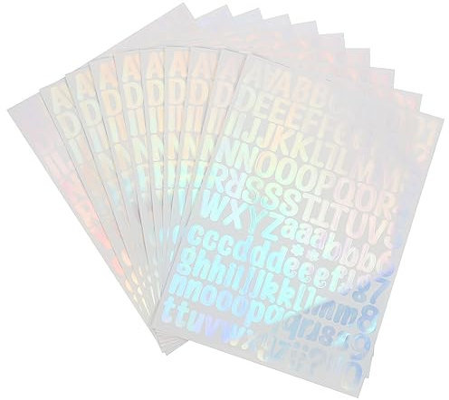 Veemoon Selbstklebende Vinyl Buchstaben Aufkleber 1 Zoll Wasserfest Briefkasten Nummern Sticker Für Türschilder Und Selbstgemacht Dekoration 10 Blatt A4 Silber