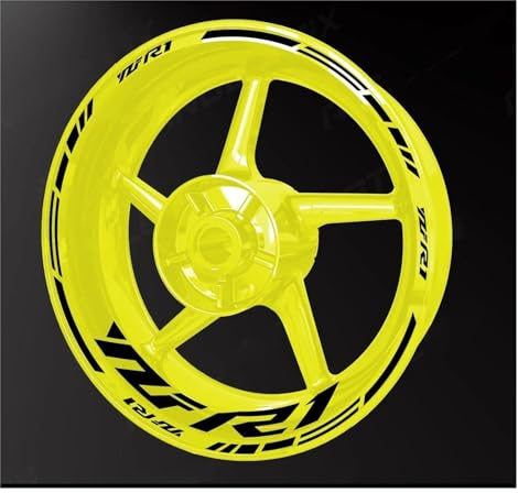 DEHIWI Motorrad-Radnaben-Innenstreifen-Aufkleber, Wetterfestes Klebeband, Reflektierende Aufkleber, Felgen Dekorieren Für Yamaha YZF R1 (Farbe : 2)