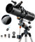 AOMEKIE Télescope pour Adultes Astronomie Ouverture 130mm Télescope Réflecteurs 650mm pour Débutants avec Monture EQ5 2 Oculaires Plossl et Contrôleur Bluetooth Adaptateur de Téléphone et Viseur