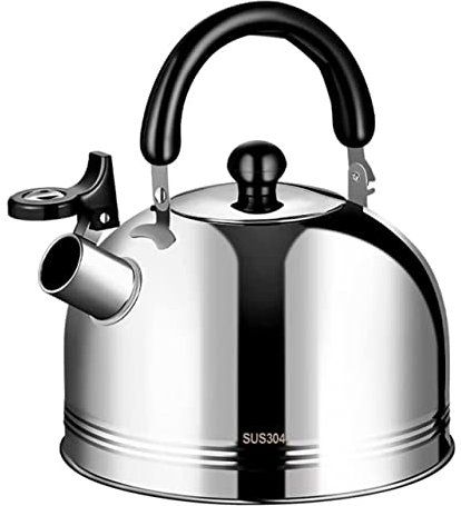 Bouilloire à thé Théière sifflante sur la cuisinière Bouilloire sifflante sur la cuisinière Théière en acier inoxydable 304 avec couvercle de bec Bouilloire à gaz Bouilloire Chaudière à eau