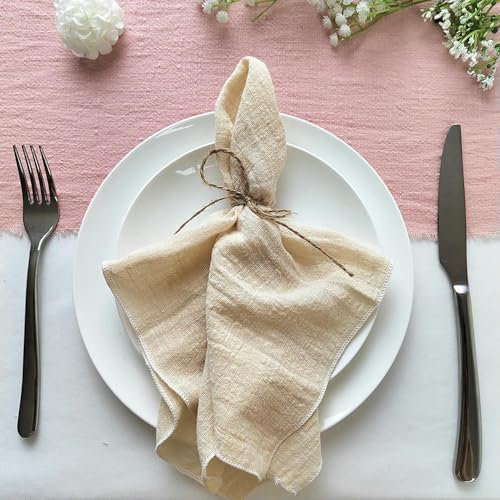 100PCS Terracotta Sewing Cloth Napkins 30x30cm Cotton Fabric Serviette Gauze Table Towels Wedding Decoration