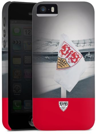 Premium Case kompatibel mit Apple iPhone 5s Smartphone Handyhülle Schutzhülle matt VfB Stuttgart Bundesliga Offizielles Lizenzprodukt