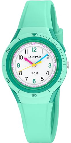 Calypso Analoge Kinderuhr aus Grünem Kautschuk - Quarzwerk - Kinderuhr - Hochfestes Kristallglas - Wasserdicht 10 ATM K5856/2 - My First Watch