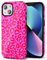 Svanove Cheetah Print Phone Case for iPhone 13/14 Case Girly Trendy Leopard Pattern, Retro Cool Animal Print, Luxury Cute Case for Women, Aesthetic Y2k Hard Shell Plastic, Hot Pink