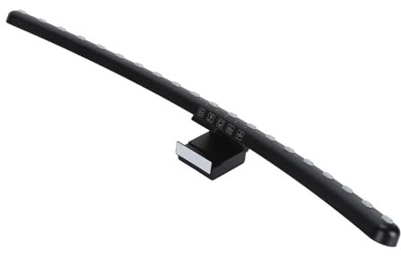 2 in 1 Monitor Light Bar,RGB Computer Monitor Lamp Screen Lamp Monitor Light Bar Dual Light Source Voice Activated Musical Rhythm Eye Caring LED Gaming Lamp Curved Computer Monitor