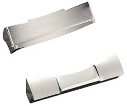Pririo Endlinks für Rolex Armband für Submariner 20mm usw. Gummi Leder Band Nahtlose Verbindung End Link Stahl 2 Stück