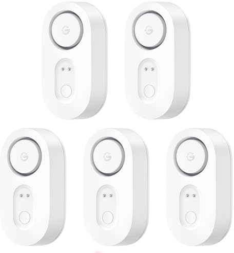 GoveeLife Water Leak Detector 5 Pack with 105dB Adjustable Alarm, Water Alarm with Dual Sets Sensor Probes Leaks and Floods. Suit for Home, Basement, and Kitchen(Cannot Connect to Wi-Fi Directly)
