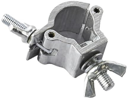 Aluminum Alloy Swivel Scaffold Clamp, Cross Fixed Clamp For Round Pipe With Wing Nut, Universal Joint Fitting For Rigging