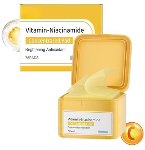 Vitamin Nicotinamide Exfoliating Face Pads 75PCS | Cleansing Pads for Face & Body | Facial Exfoliator For Acne Prone Skin | Toner Pads Skincare | Face Wipes | Acne Treatment | Unblock Pores