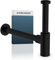 Kirchhoff Design Siphon, Abfluss, Siphon Waschbecken Bad aus korrosionsfreiem Kunststoff, Syphon für Waschbecken und Waschtisch, Geruchsverschluss mit Reinigungsöffnung, 98803828, Schwarz