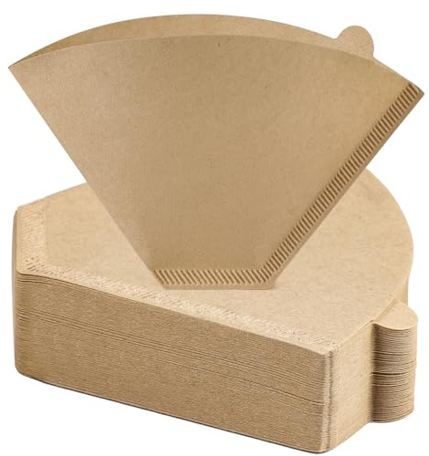 200 Count #4 Cone Coffee Filters 8-12 Cup, Unbleached Natural Coffee Paper Filters, No Blowout, Disposable Coffee Filter for Pour Over and Drip Coffee Maker
