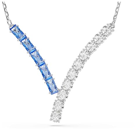 Swarovski Matrix Kollektion, Gemischte Schliffe, Blau, Rhodiniert