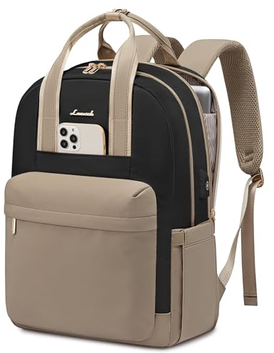 LOVEVOOK Rucksack Damen, 15,6 Zoll Laptop Schulrucksack Mädchen mit Laptopfach, Wasserdicht Tagesrucksäcke Reiserucksack Arbeitstasche Lehrertasche, Backpack Women Elegant für Uni Büro Freizeit