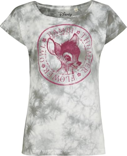 Bambi Batik Frauen T-Shirt weiß/grau
