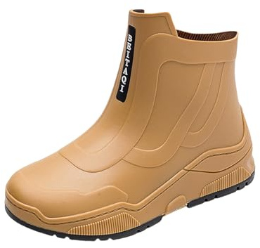 Stivali Uomo Pioggia Antiscivolo Eleganti Stivali Impermeabili Corti Leggere Comode Scarpe Gomma Invernali Stivaletti Antipioggia Lavoro Trekking Stivaletto Da Giardino In Pvc Tronchetti Galosce
