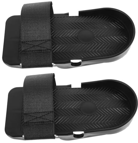 Kunststoff Rudermaschinenpedale Schwarz 1 Paar 24x10,5x3cm | Ersatzteile Rudergerät, Pedale für Heimrudergeräte, Verstellbar, für Home Workouts