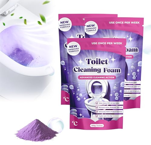 Nettoyant WC, 2026 Neu Toilettes Nettoyage Puissant pour Égout Salle de Bains Nettoyage, Nettoyant WC Extra Puissant, Détartrant, Agent Nettoyant Puissant pour Brillance et un Parfum Frais (3Pcs)