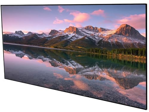 72 90 100 120 inch Projector Screen Fixed Frame,Foldable 16:9 HD Movie Screen for Indoor Outdoor Activities,Wall Mounted Video Projection Screen(84 inch)