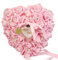 Zinsale Elegant Herzform Hochzeit Ringkissen Rose Ringschachtel mit Satin Blumen (Rosa)