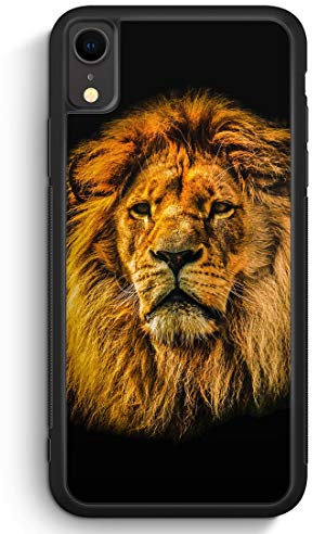 Löwe Lion Strahlend - Silikon Hülle für iPhone XR Cover - Motiv Design Tiere Schön Jungs Männer - Handyhülle Schutzhülle Case Schale