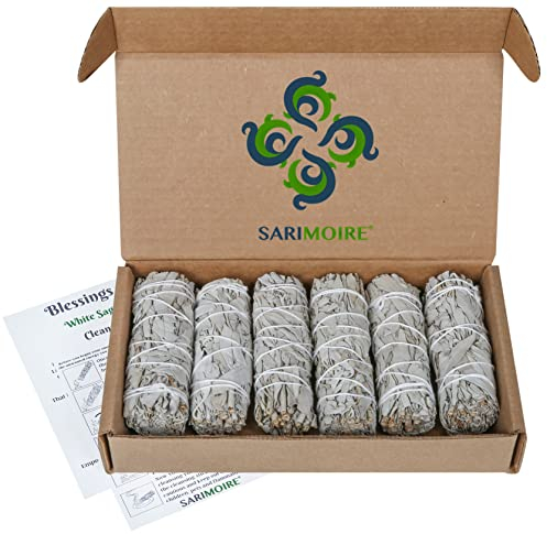 Sarimoire Bâtonnets de Purification à la Sauge Blanche - Ensembles de Sauge de 6-10 cm- Bâtonnets de Purification Parfaits à la Sauge, bâtons de Purification