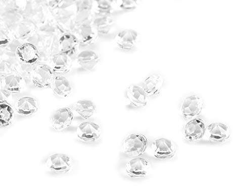 1000 Stücke 3mm Acryl Kristall Diamant, Hochzeitstisch Konfetti Diamant Vase Perlen für Tabellenmittel Vase Füllstoffe Brautdusche Dekorationen(Transparent)
