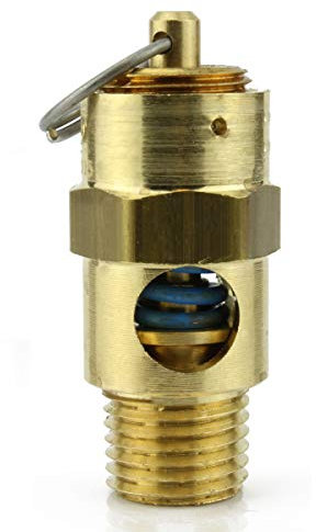 1/4 ASME Brass Safety Relief POP Off Valve, American Made, COMPRESSORS, Tanks (75 PSI)